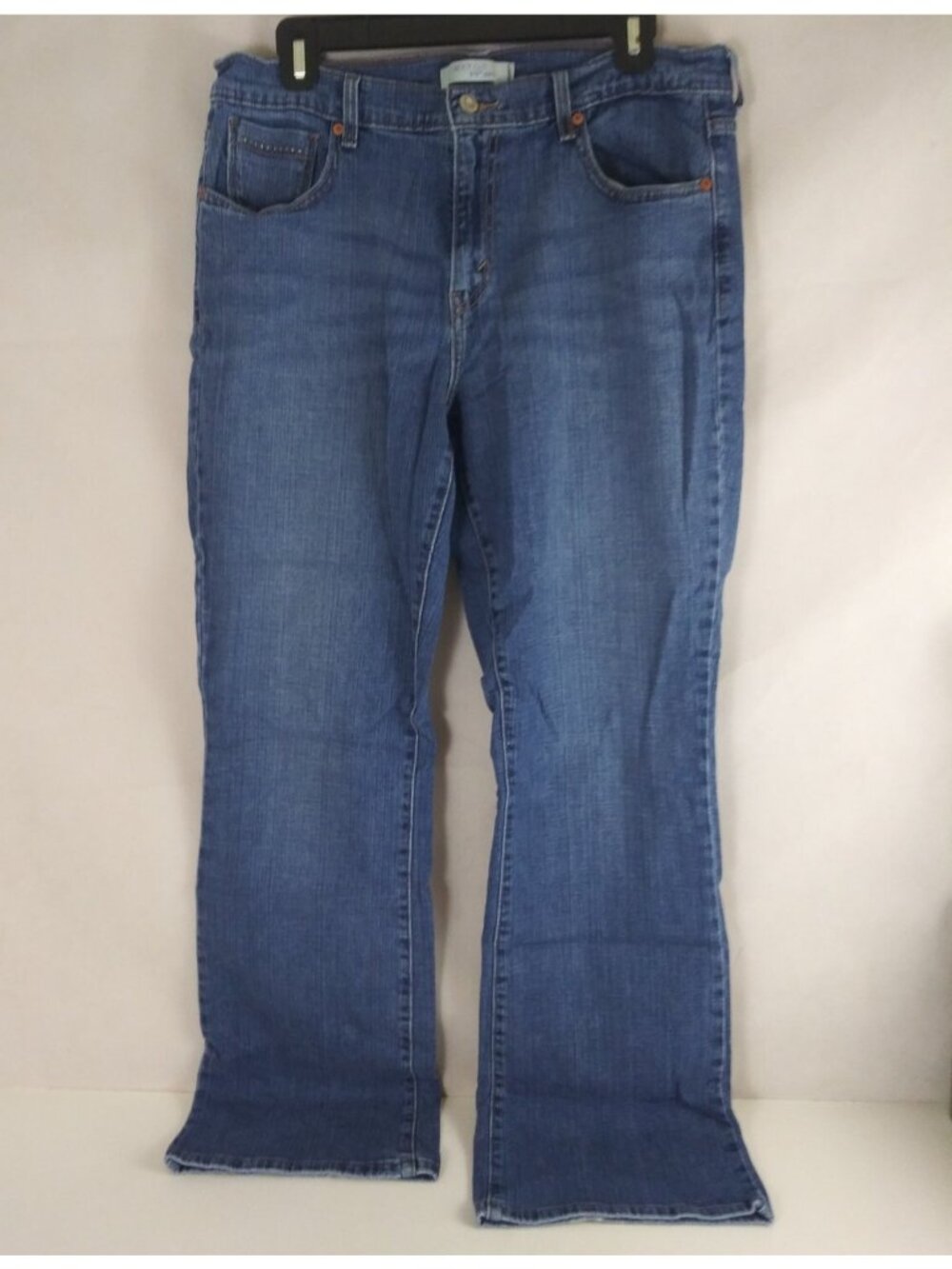 Levi's 515 Women's Whiskered Embroidered Distressed Studded Pocket Jeans 12M